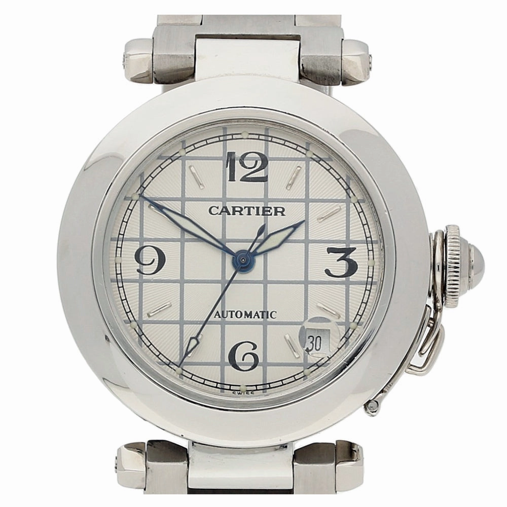 Pre-owned Cartier Pasha Automatic Stainless Steel Bracelet Watch, 2324