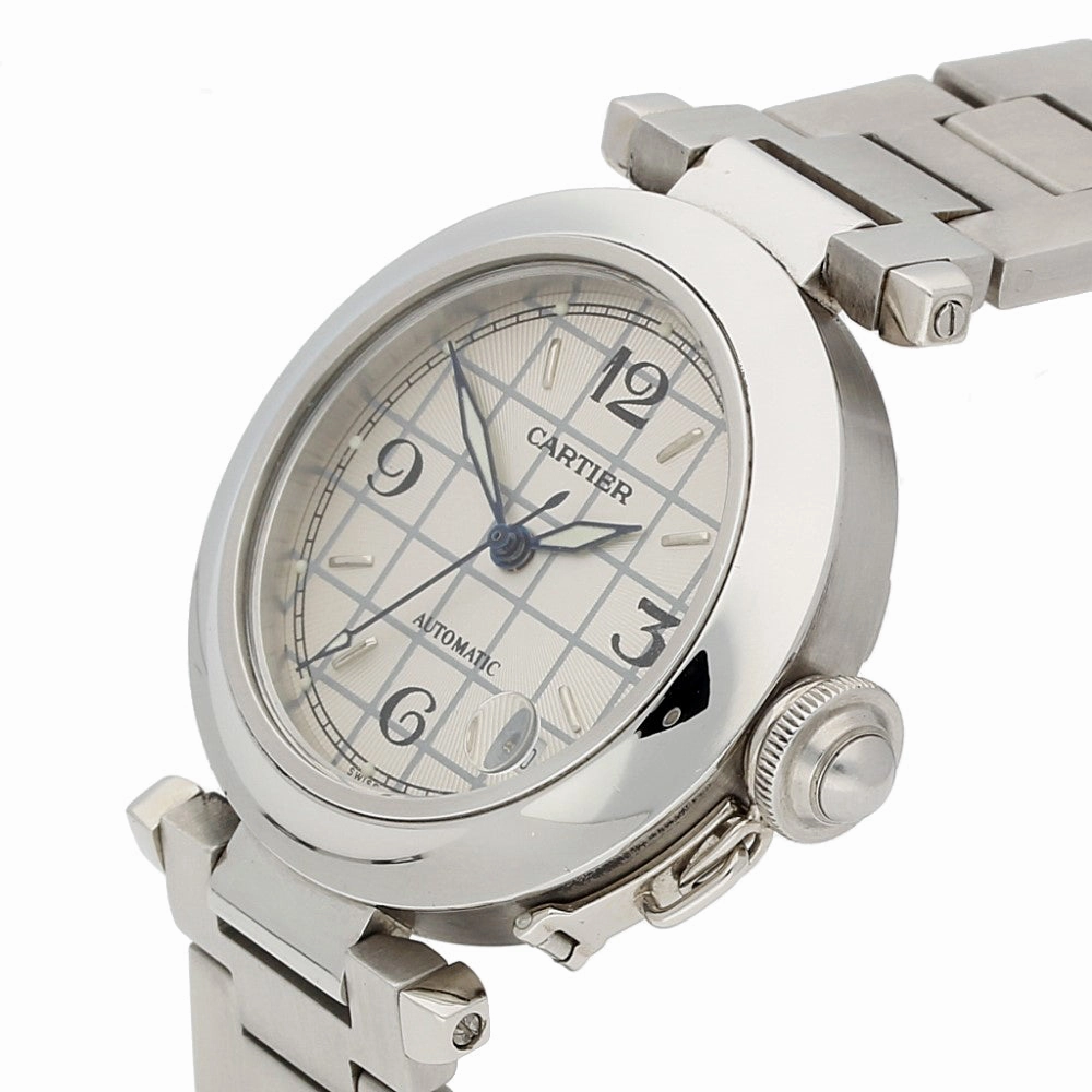 Pre-owned Cartier Pasha Automatic Stainless Steel Bracelet Watch, 2324