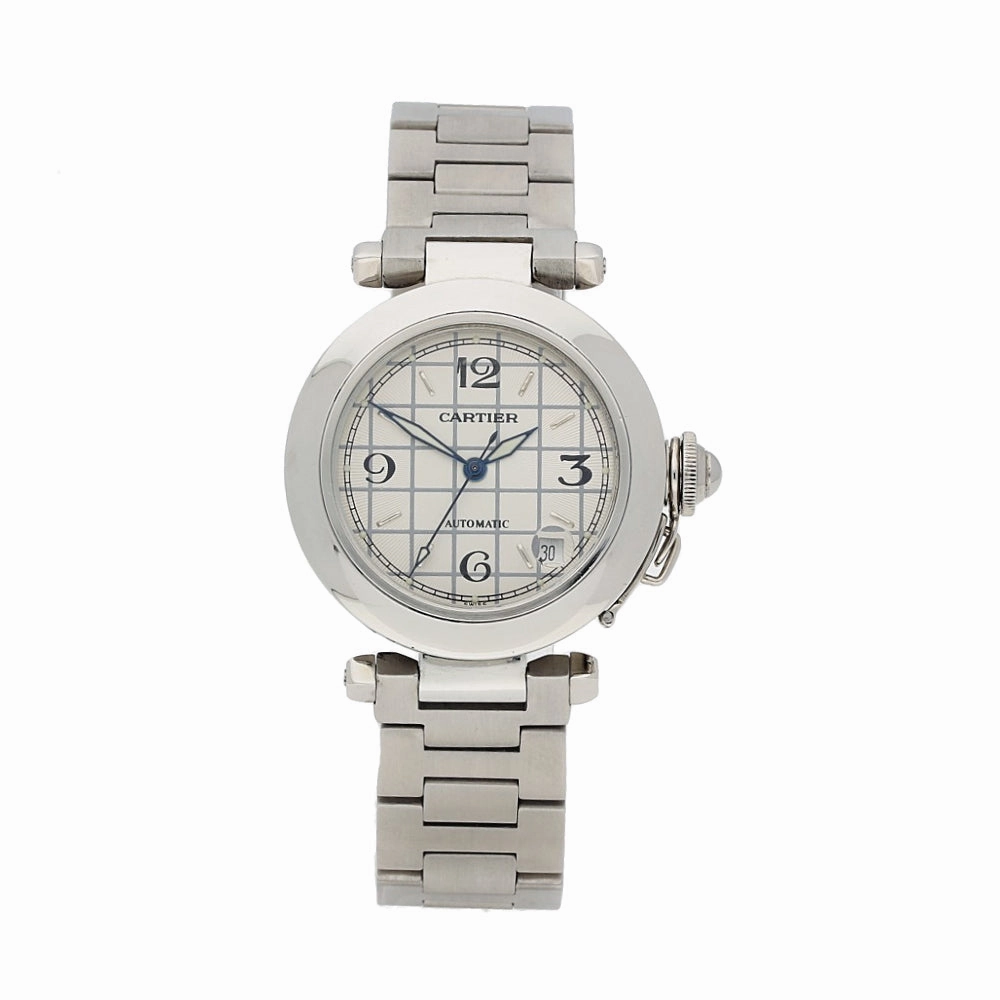 Pre-owned Cartier Pasha Automatic Stainless Steel Bracelet Watch, 2324