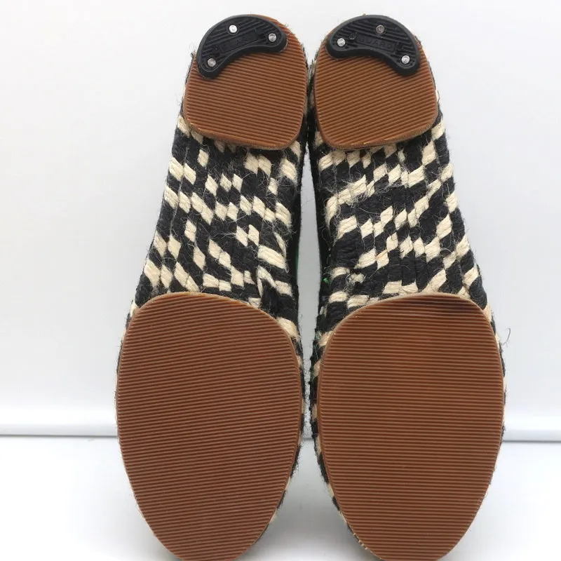 Proenza Schouler Espadrilles Imprimé Fleuri Noir Taille 6 Canvas Mules