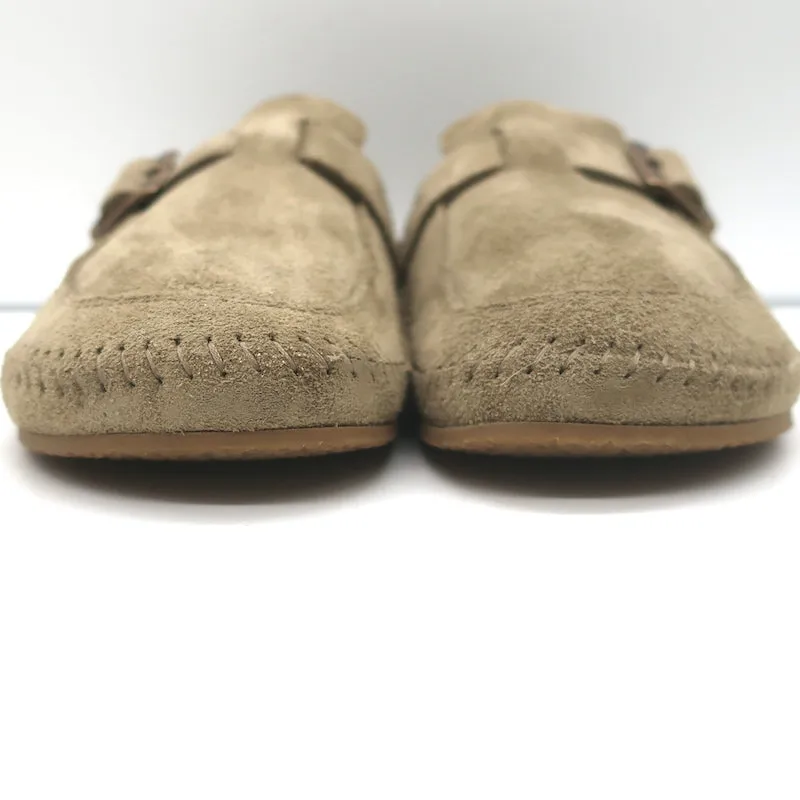 RE/DONE Mules plates en daim taupe taille 7 des années 70
