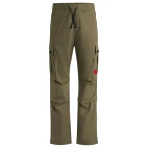 Regular-fit cargo trousers in ripstop cotton