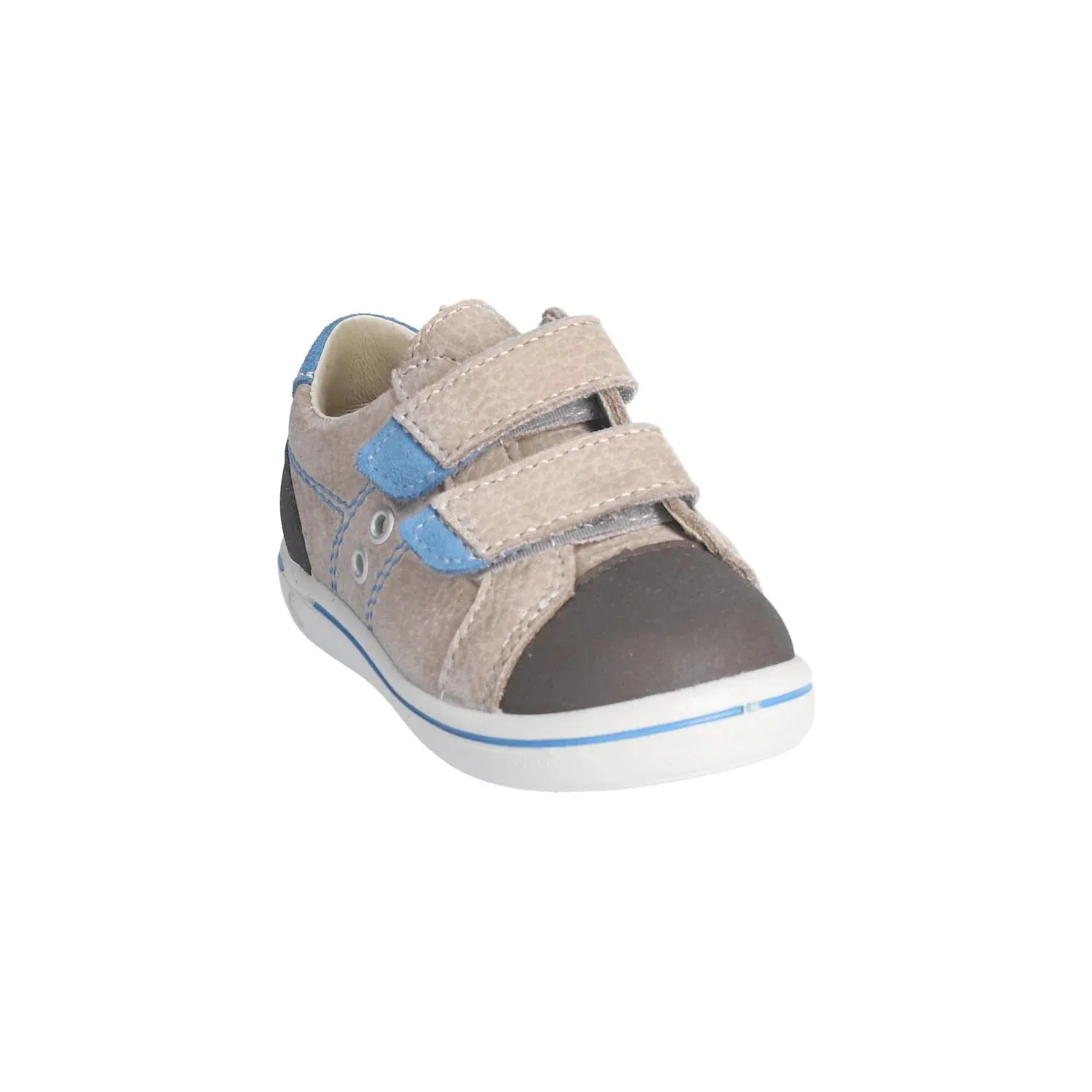 Ricosta: Nippy - Chaussure enfant à double velcro Pierre / Gravier