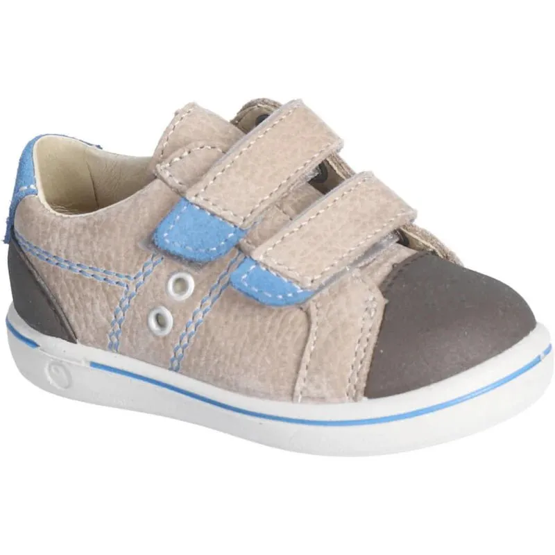 Ricosta: Nippy - Chaussure enfant à double velcro Pierre / Gravier
