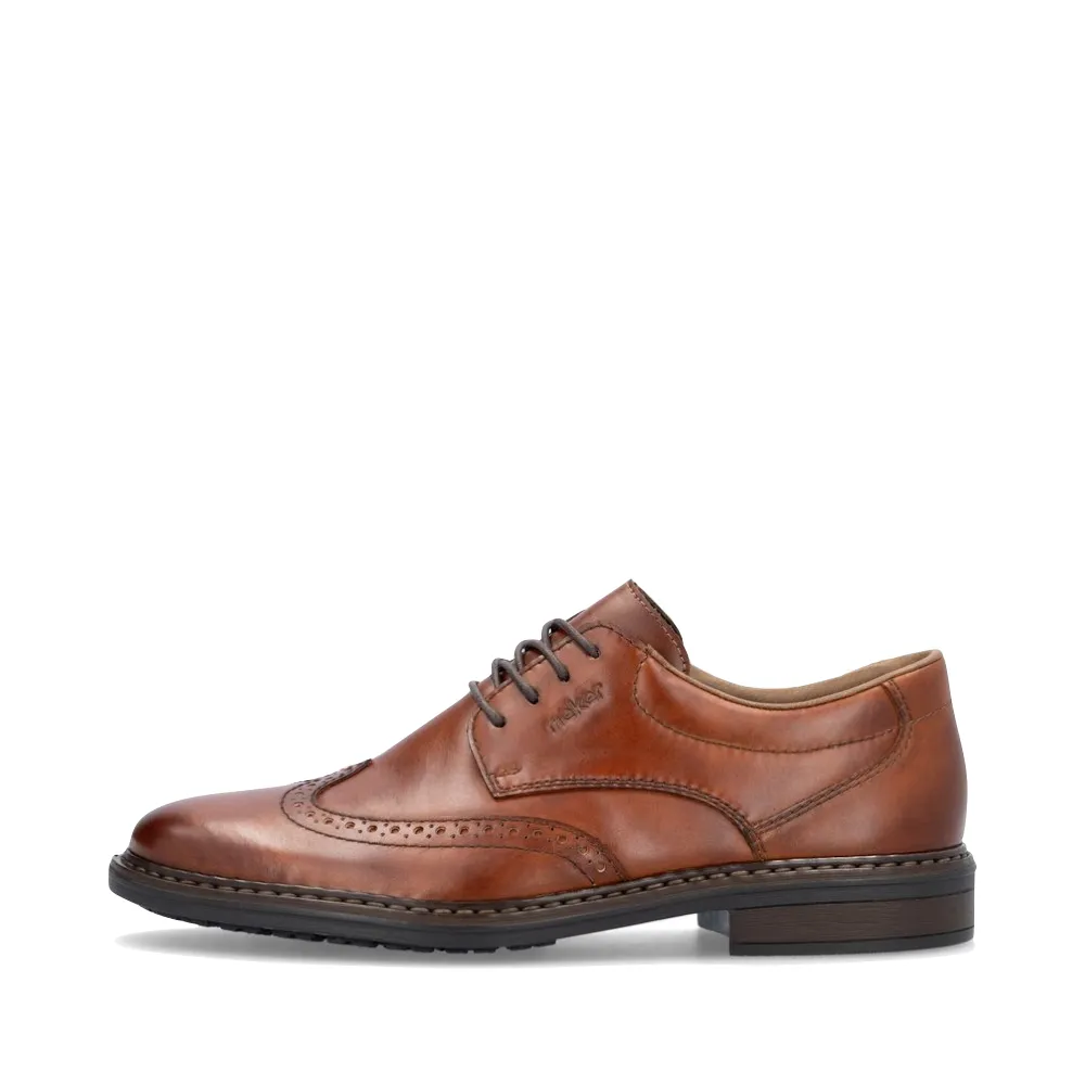 Chaussure Rieker Homme Dustin 20 à lacets avec bout aile en marron cacahuète