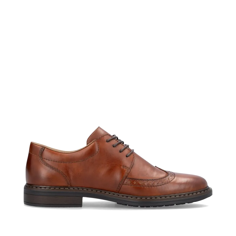 Chaussure Rieker Homme Dustin 20 à lacets avec bout aile en marron cacahuète