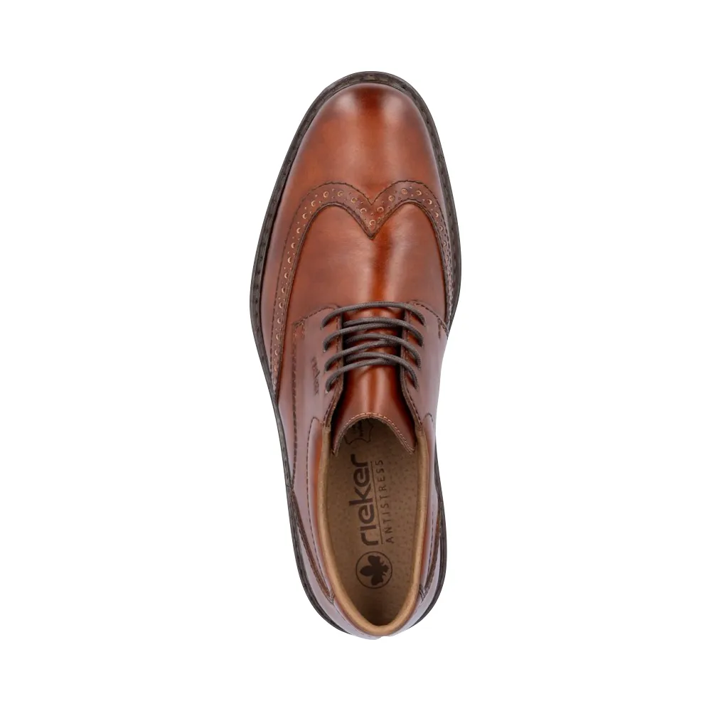 Chaussure Rieker Homme Dustin 20 à lacets avec bout aile en marron cacahuète