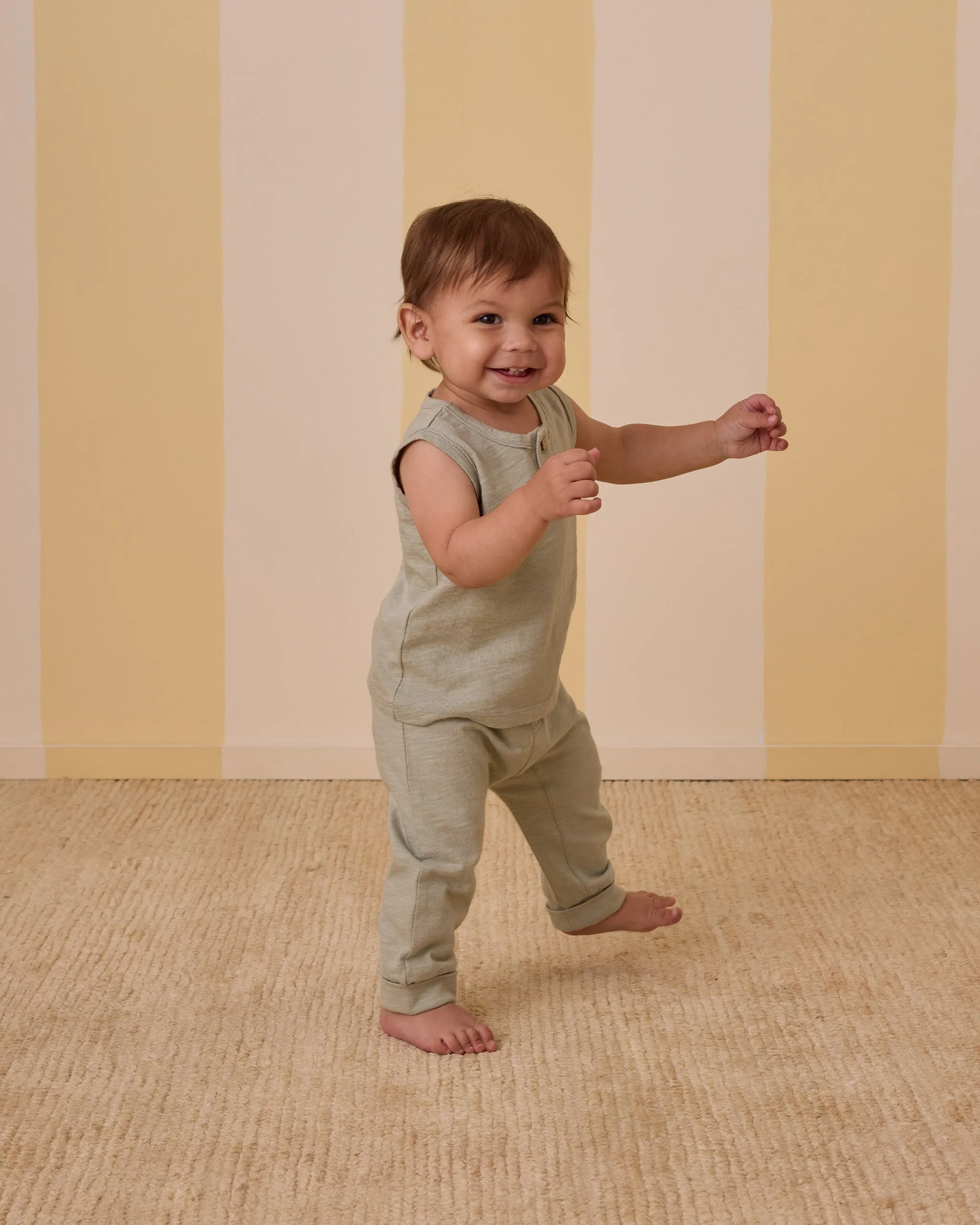Rylee   Cru Pantalon Bébé Enfant Baby Cru | Sauge