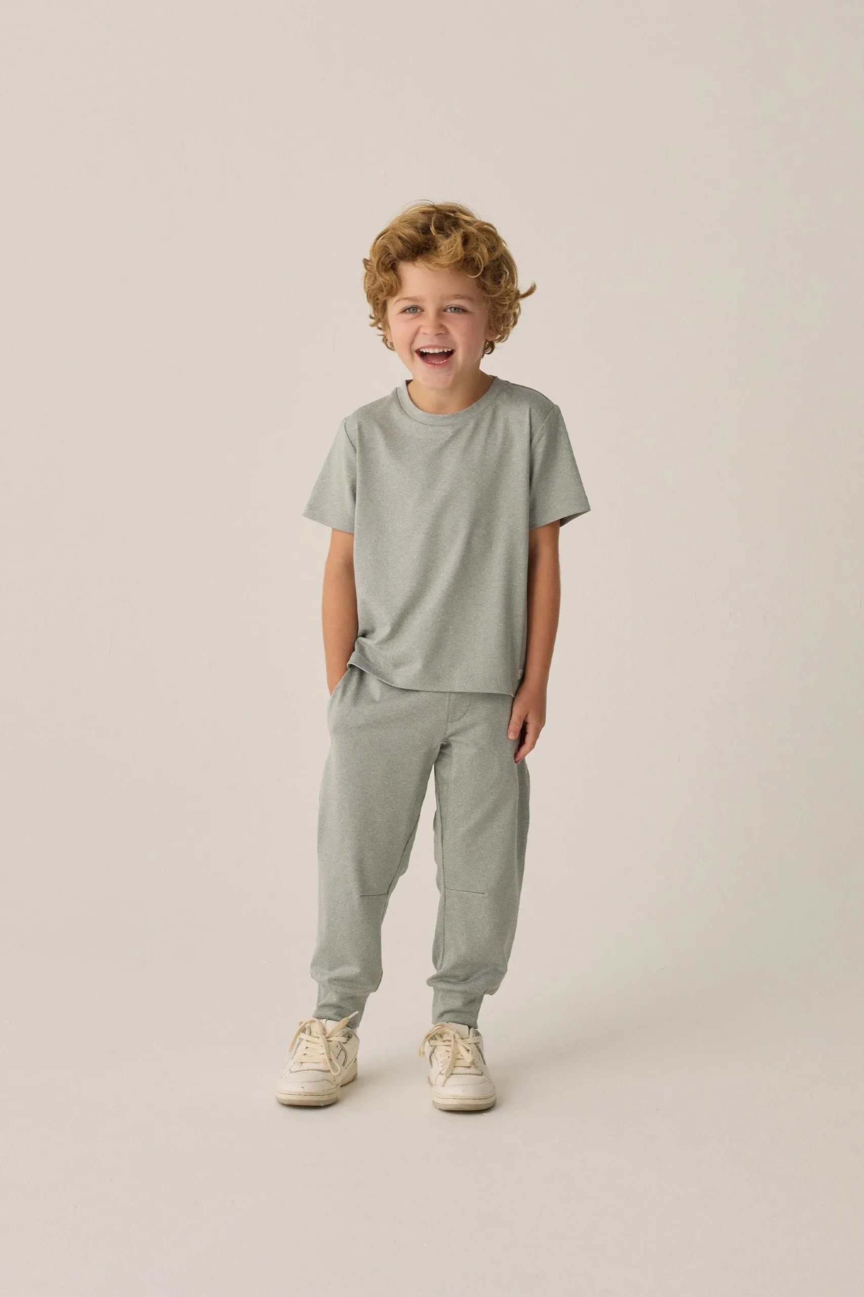 Rylee   Cru Pantalon de jogging bébé-enfant Century Tech| Eucalyptus délavé