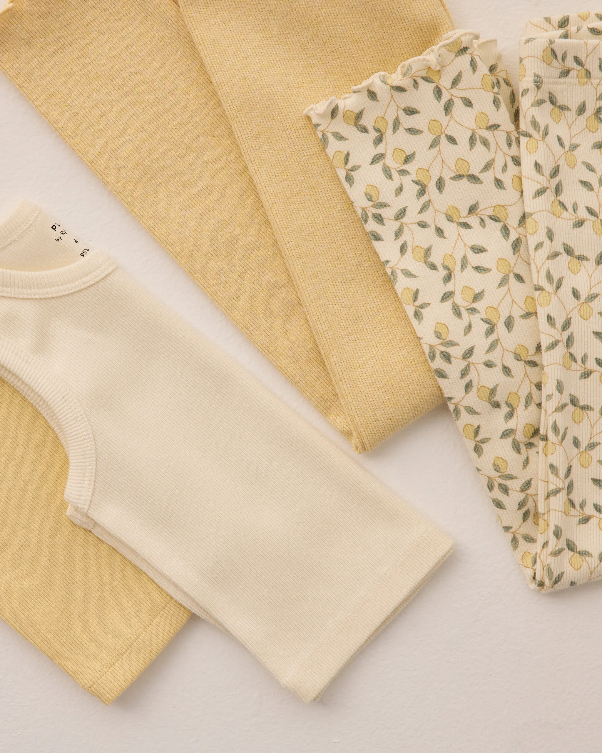 Rylee   Cru Ensemble de Leggings Côtelés pour Bébés et Enfants | Citrons