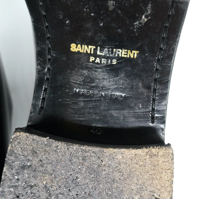 Derby cloutés Saint Laurent Dylan en cuir noir taille 40 avec lacets
