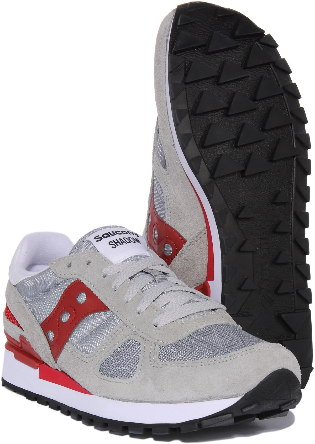 Saucony Shadow Original en Gris Rouge Pour Hommes Chaussures Saucony