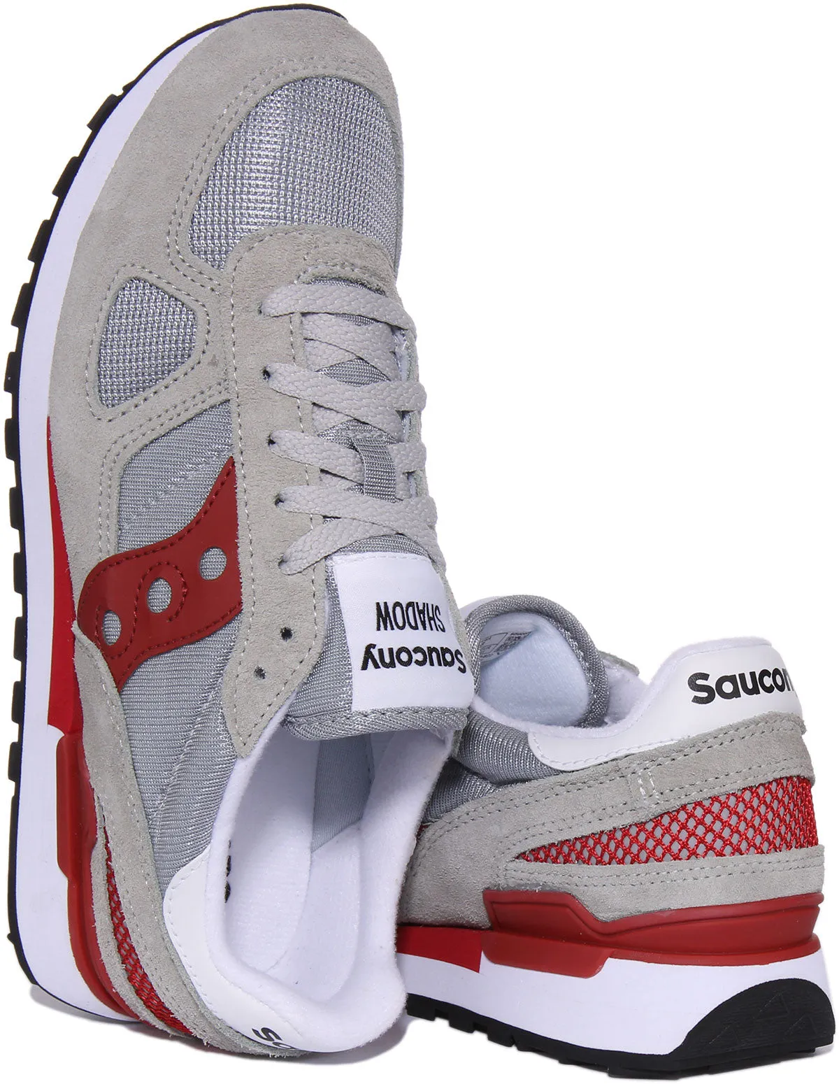 Saucony Shadow Original en Gris Rouge Pour Hommes Chaussures Saucony
