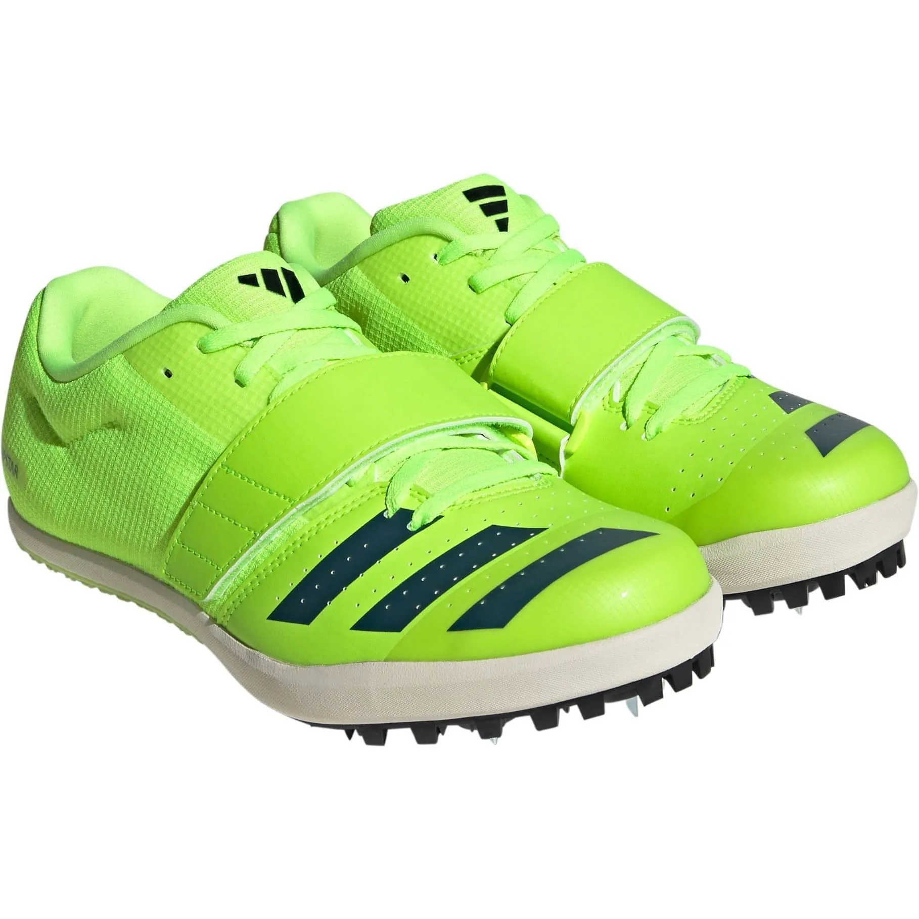 Chaussures Adidas pour hommes - Pointes Adidas Jumpstar pour épreuves de saut - Vert