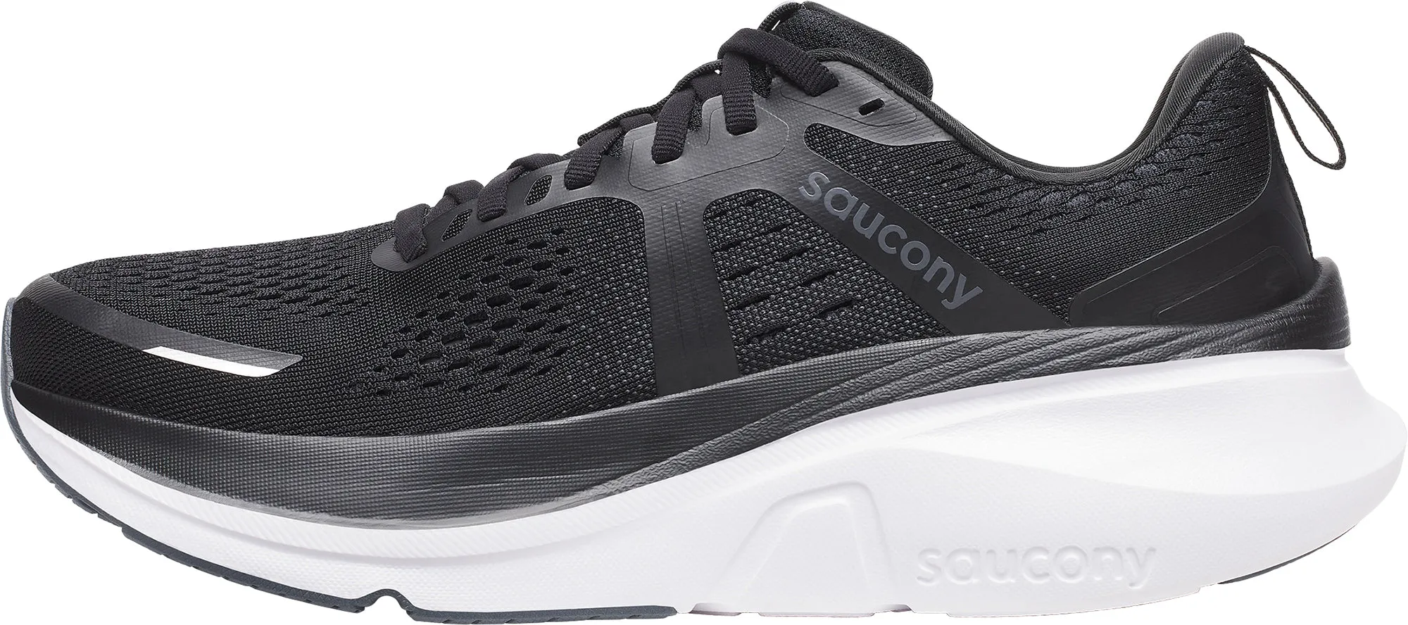 Chaussures de course Saucony Guide 18 WIDE FIT pour hommes - Noir