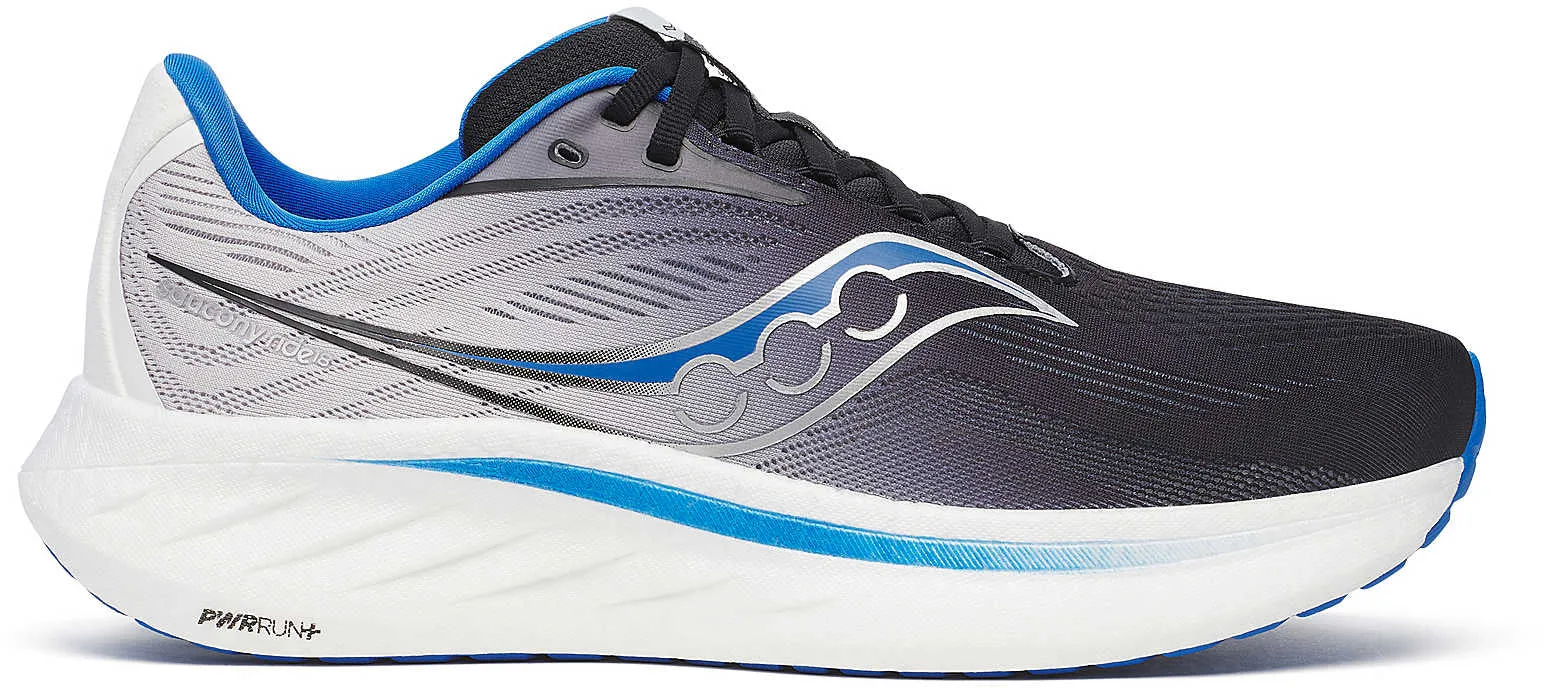 Chaussures de course Saucony Ride 18 pour hommes - Noir