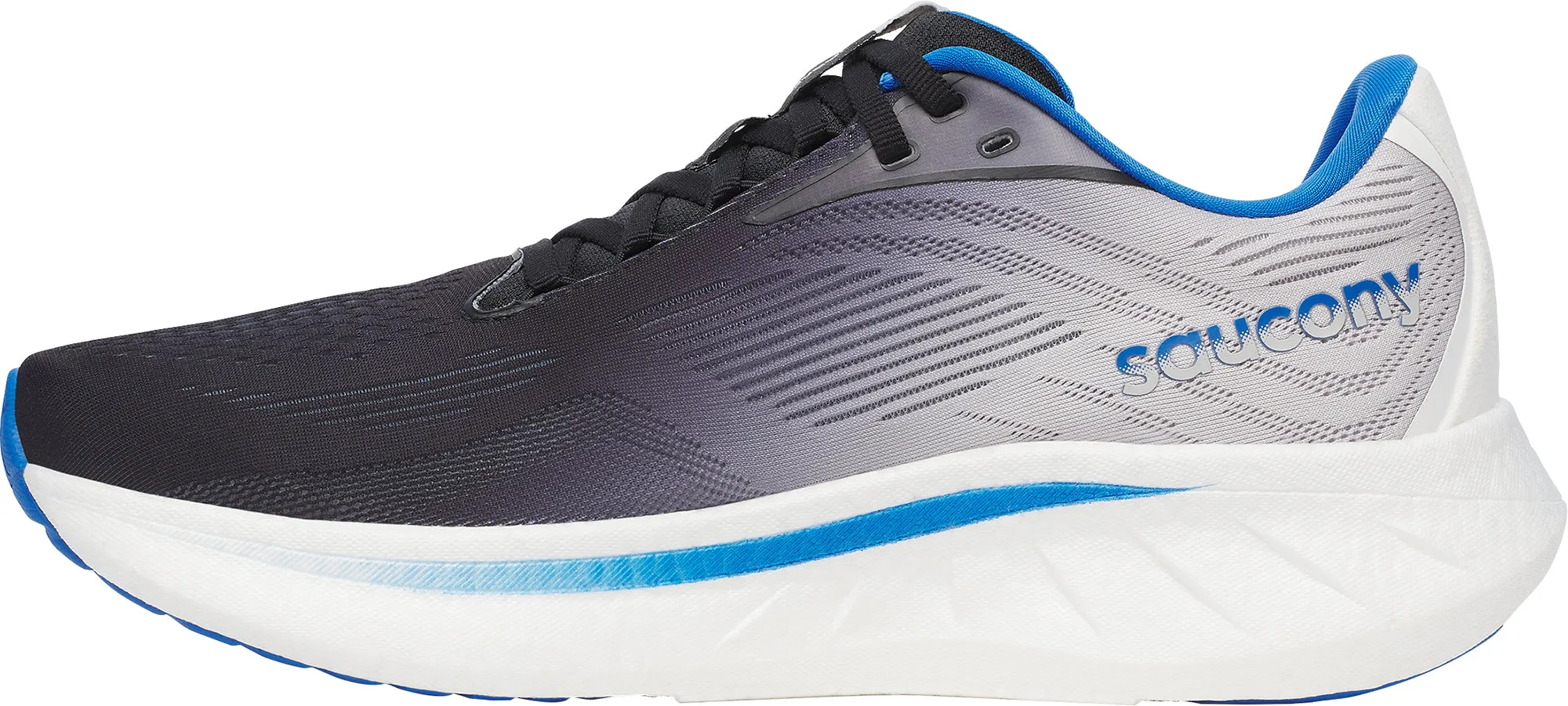 Chaussures de course Saucony Ride 18 pour hommes - Noir