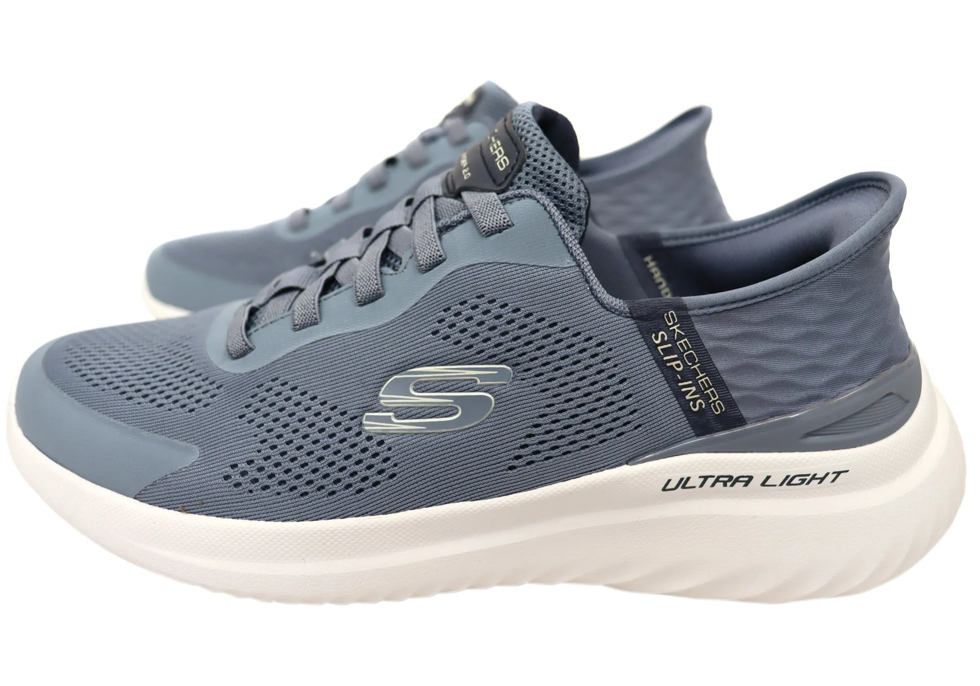 Skechers Chaussures Homme Slip-Ins Bounder 2.0 Émergé Confortables Slate