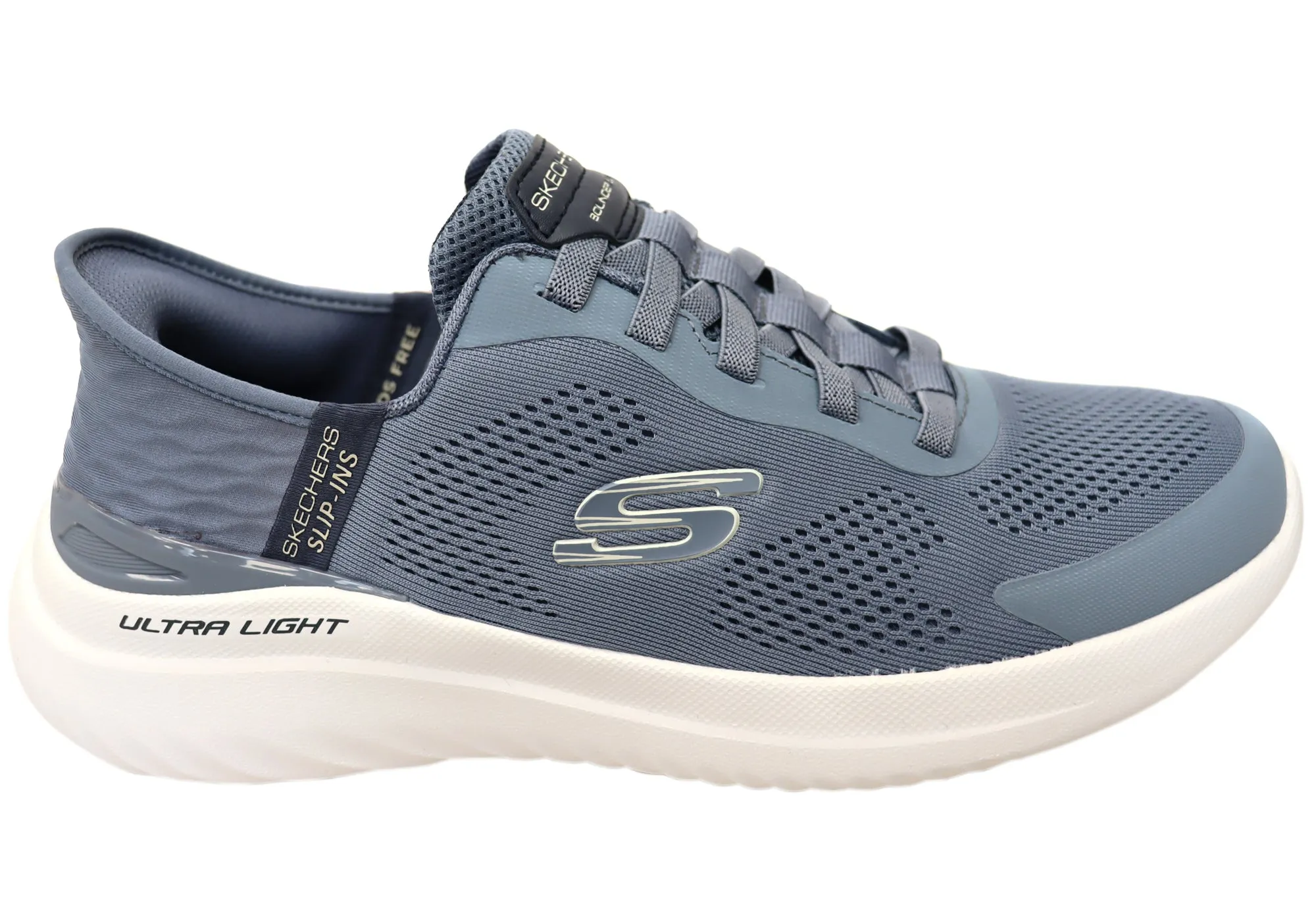 Skechers Chaussures Homme Slip-Ins Bounder 2.0 Émergé Confortables Slate