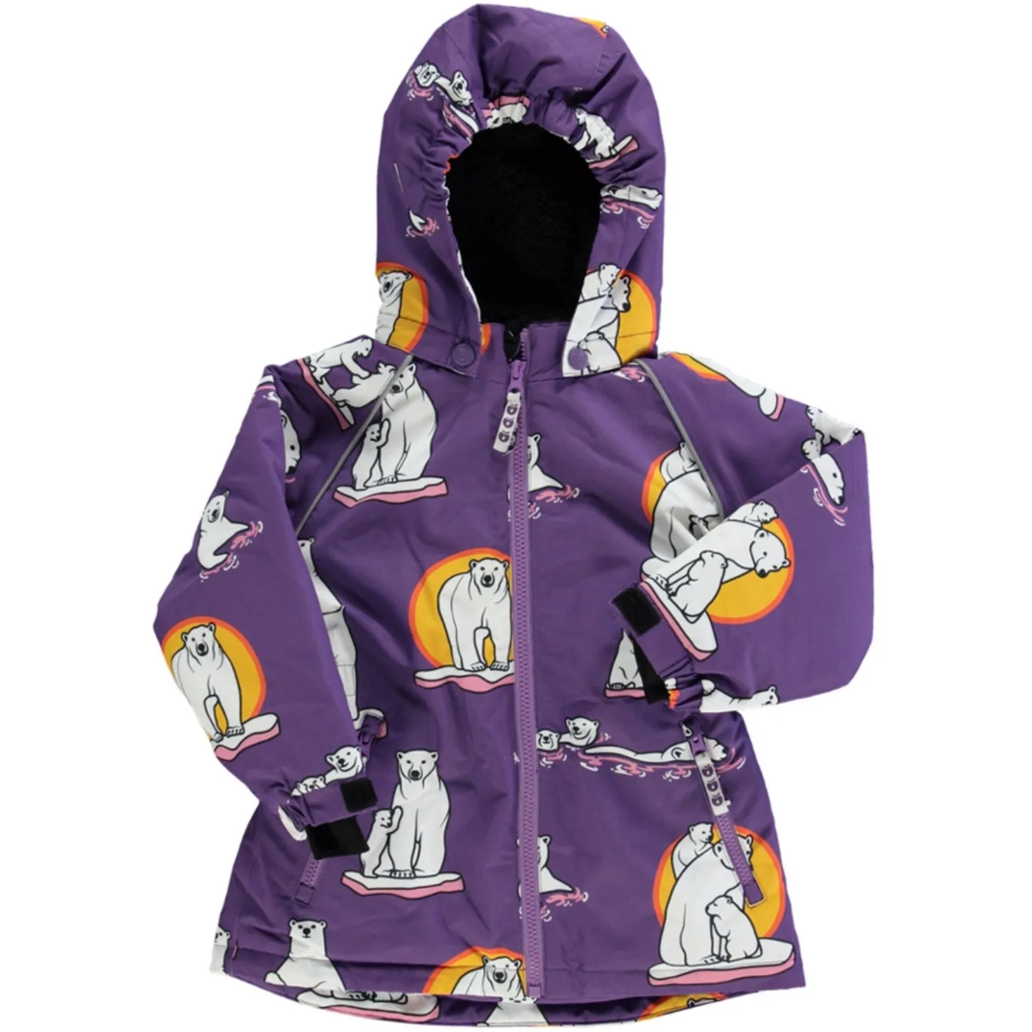 Manteau d'hiver Småfolk Purple Heart avec ours polaires Babykids_Smaafolk