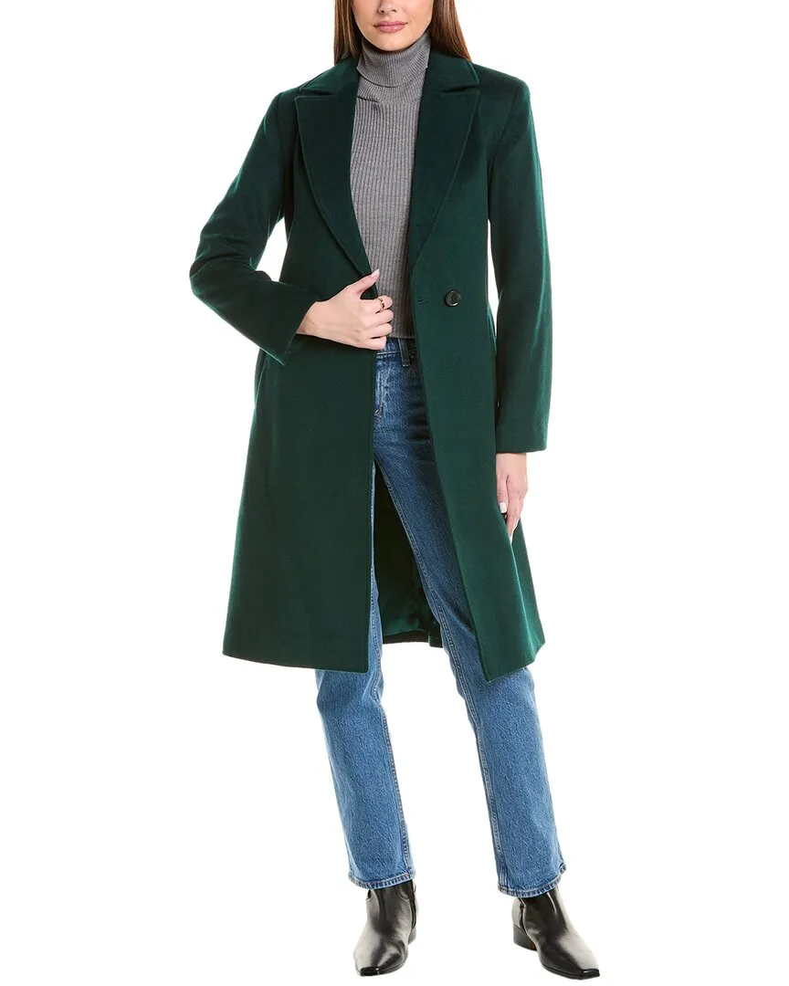 sofiacashmere Manteau ceinturé en laine et cachemire