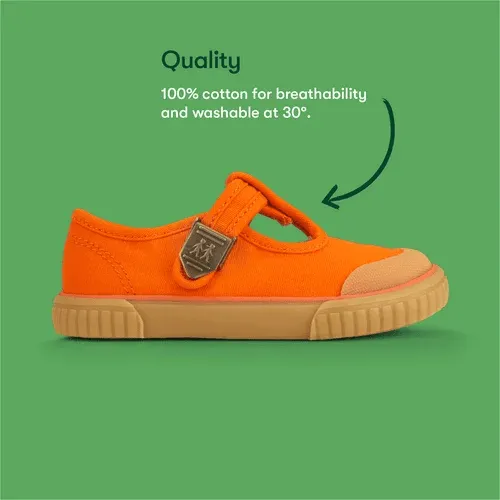 Start-Rite : Ancre - Baskets à barre en toile pour enfant - Orange