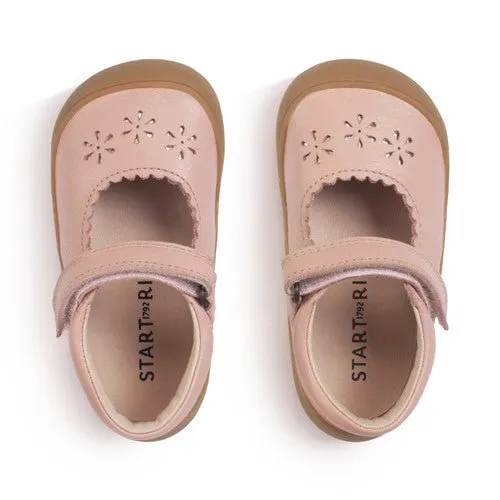 Start-Rite : Eva - Fleurs en cuir rose foncé