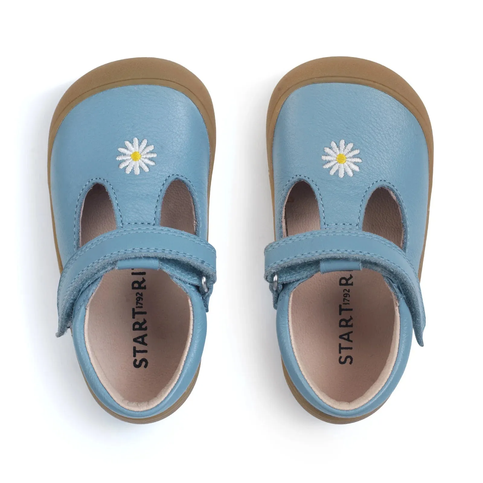 Start-Rite: Floret - Pâquerette en cuir bleu barbeau