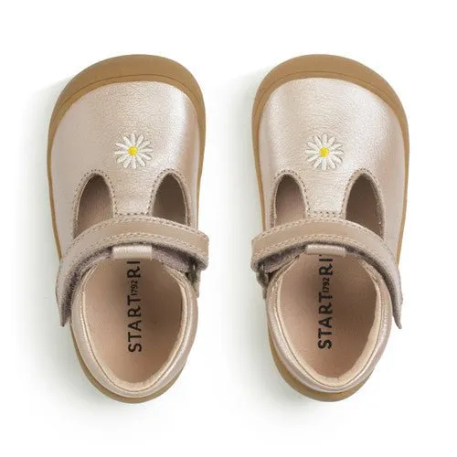 Start-Rite: Floret - Pâquerette en cuir nacré taupe