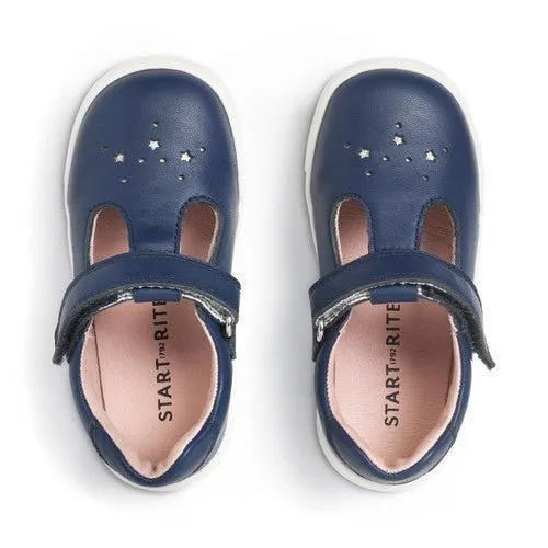 Start-Rite : Aire de jeux - Chaussure à barrette marine pour fille (étroite)
