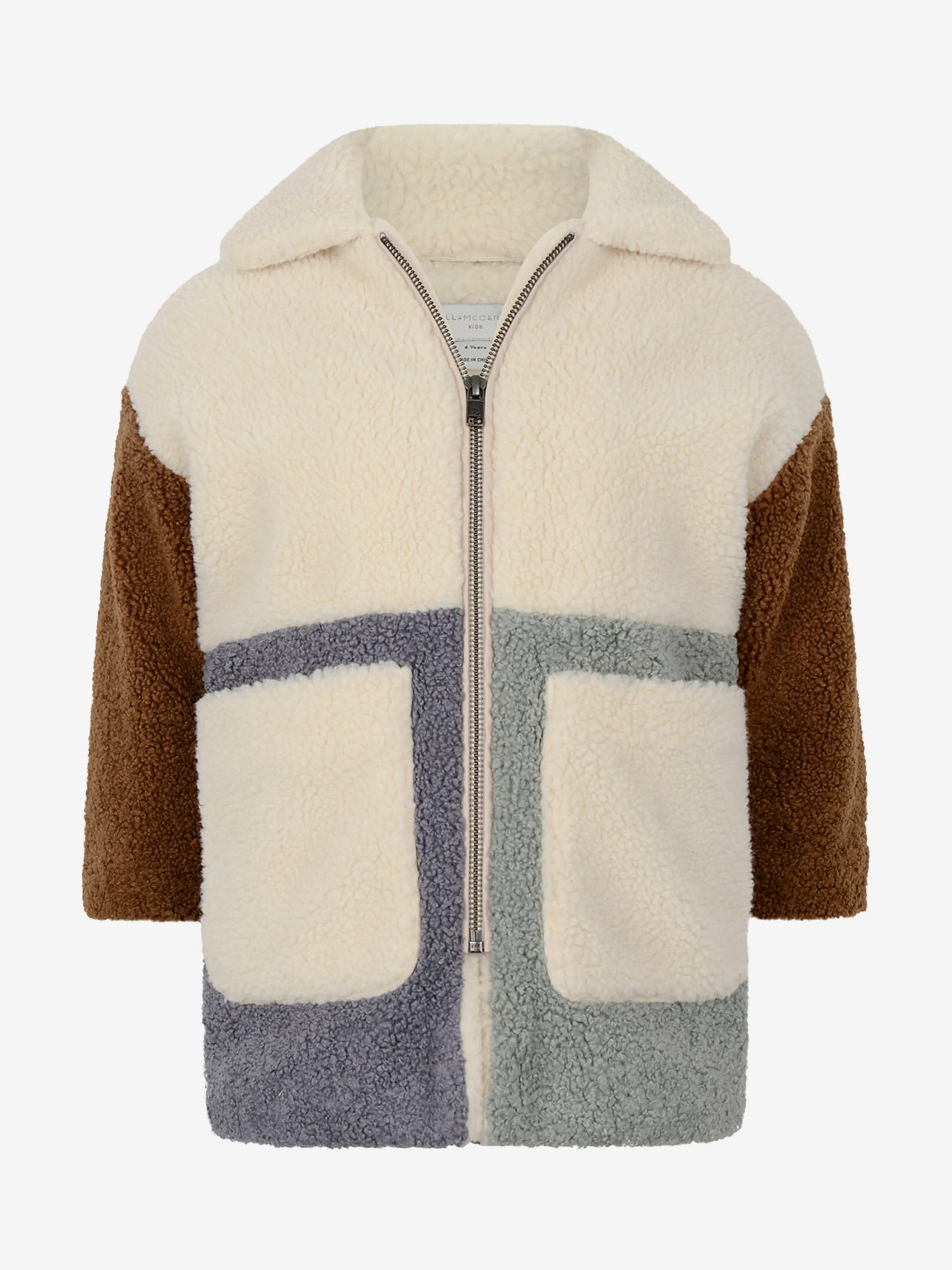 Manteau patchwork ivoire pour filles Stella McCartney