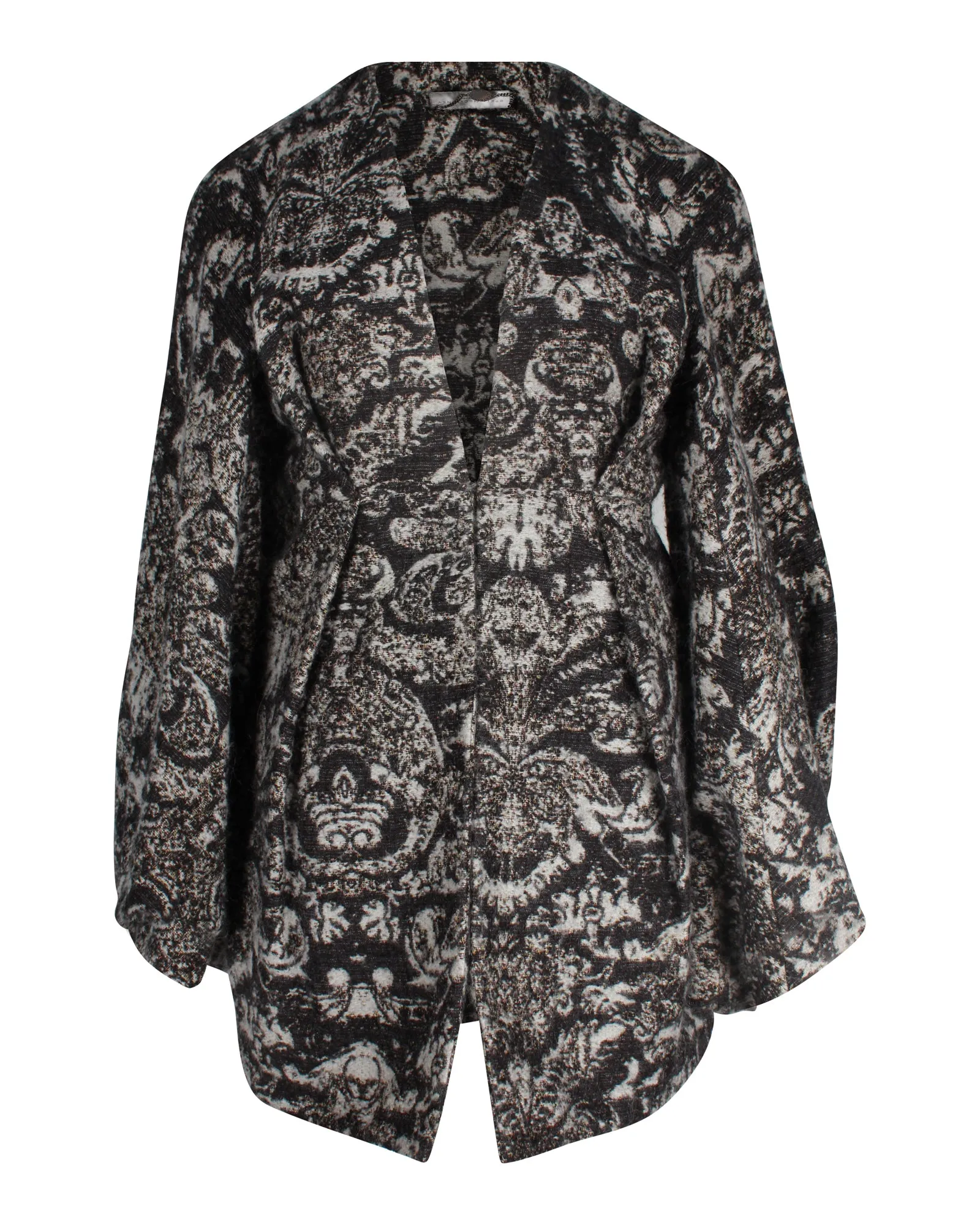 Manteau à manches kimono en laine coton gris Stella McCartney