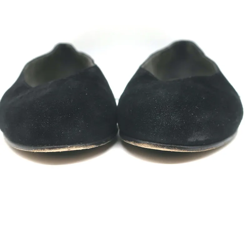 Stuart Weitzman Chicpearl Ballerines en Suède Noir Taille 8