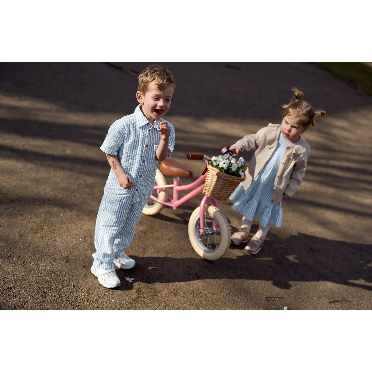 LES NOUVEAUX Siblings X Luksusbaby Pantalon Ojo Rayé Bleu Brumeux Babykids_The-New-Siblings