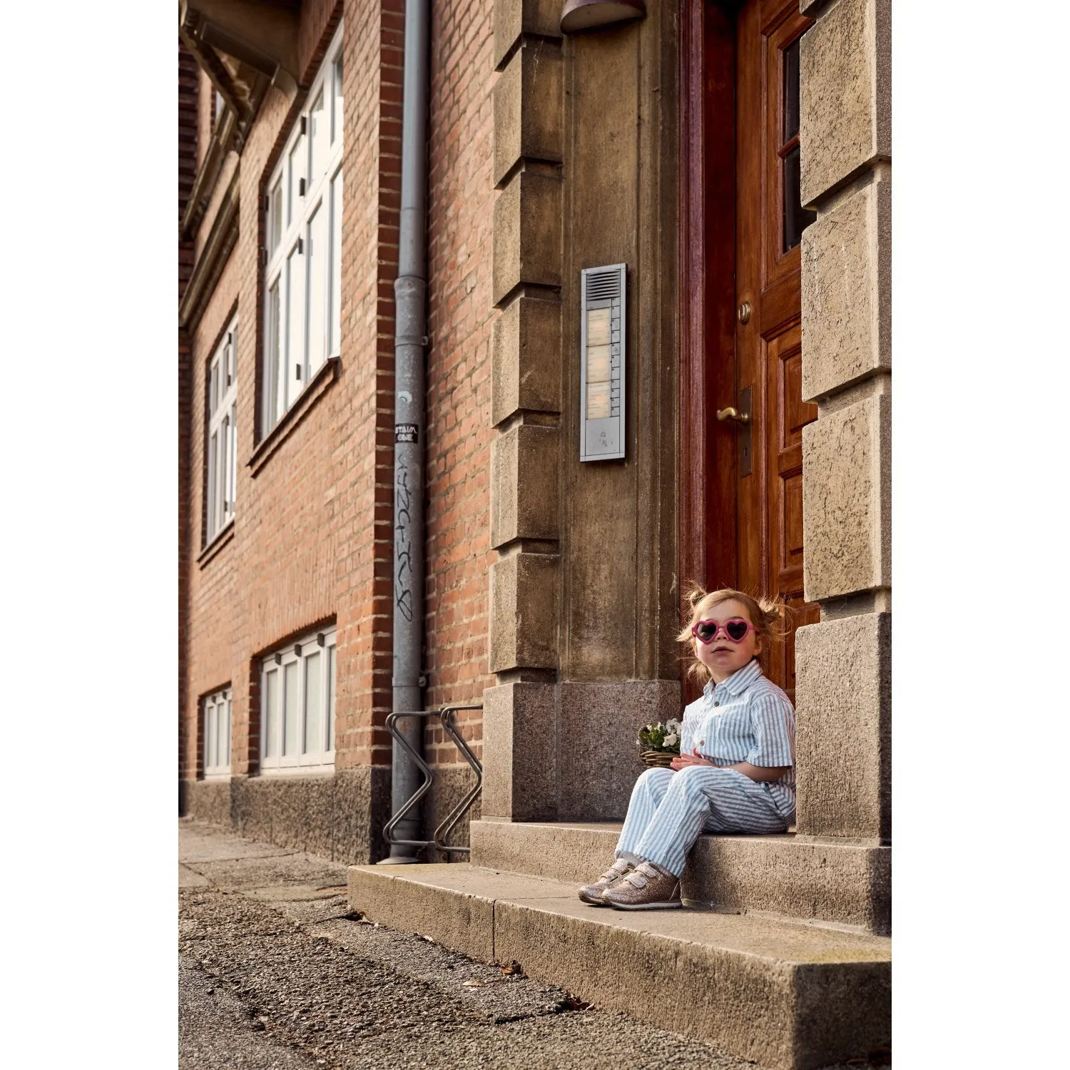 LES NOUVEAUX Siblings X Luksusbaby Pantalon Ojo Rayé Bleu Brumeux Babykids_The-New-Siblings
