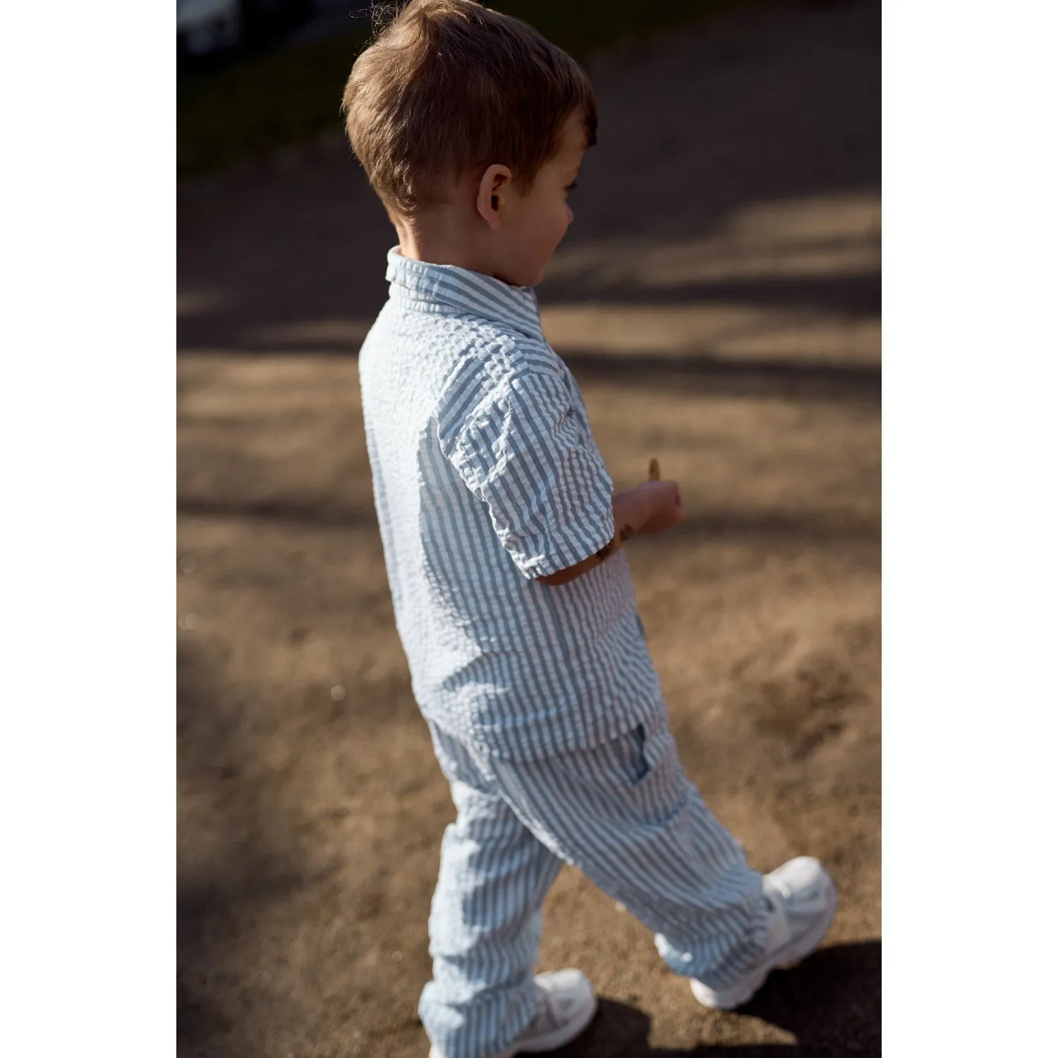 LES NOUVEAUX Siblings X Luksusbaby Pantalon Ojo Rayé Bleu Brumeux Babykids_The-New-Siblings