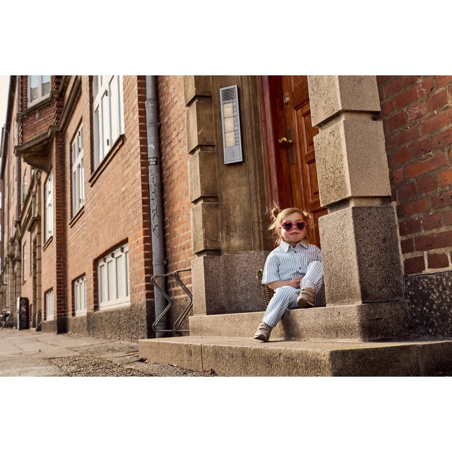 LES NOUVEAUX Siblings X Luksusbaby Pantalon Ojo Rayé Bleu Brumeux Babykids_The-New-Siblings