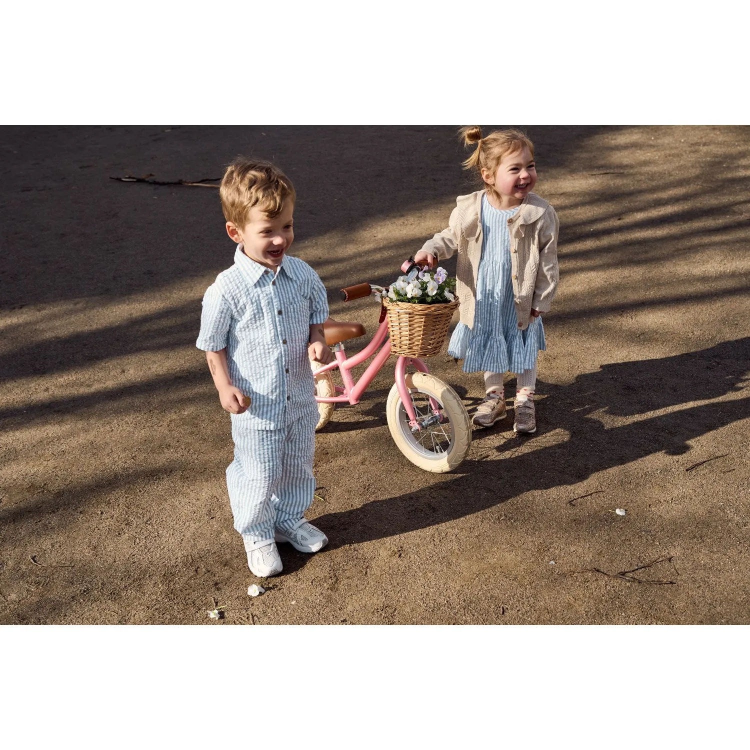 LES NOUVEAUX Siblings X Luksusbaby Pantalon Ojo Rayé Bleu Brumeux Babykids_The-New-Siblings