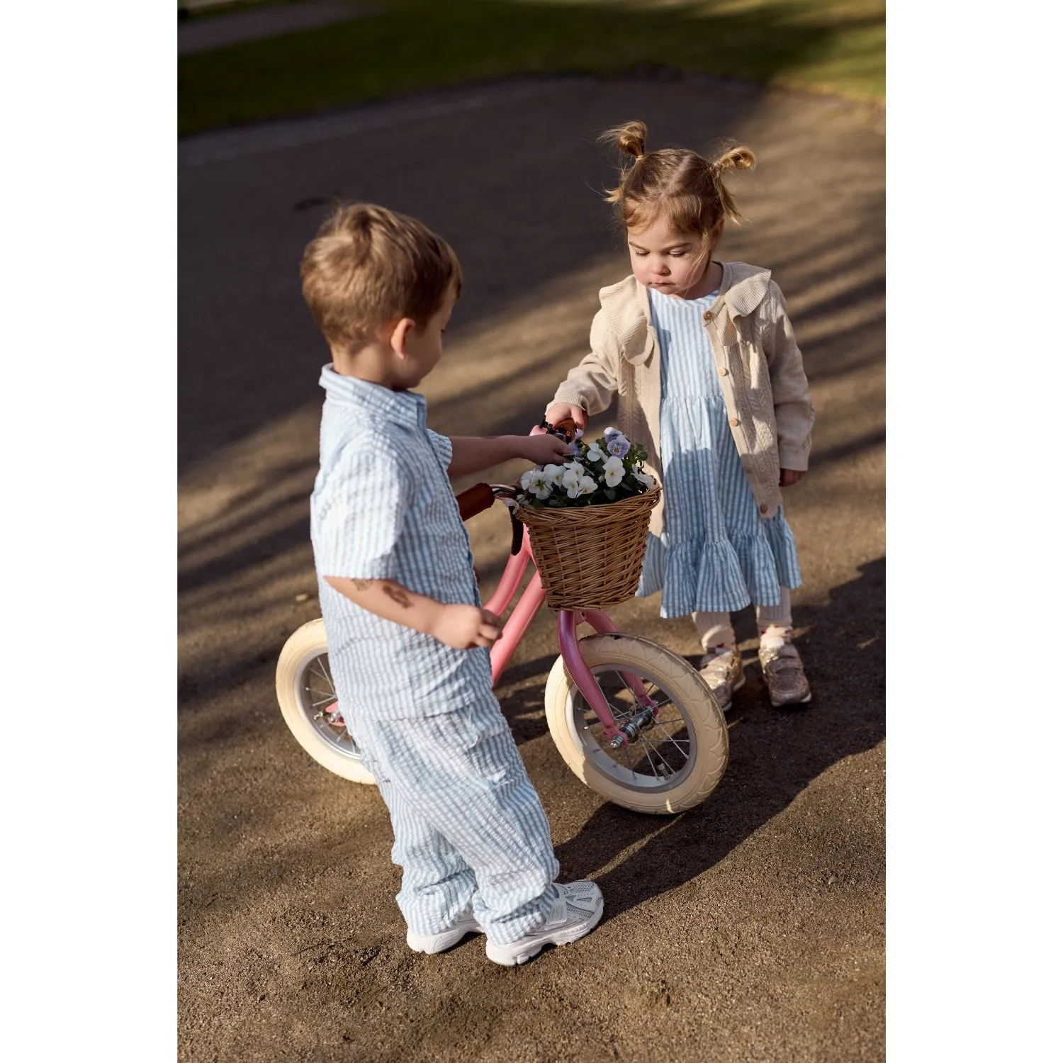 LES NOUVEAUX Siblings X Luksusbaby Pantalon Ojo Rayé Bleu Brumeux Babykids_The-New-Siblings
