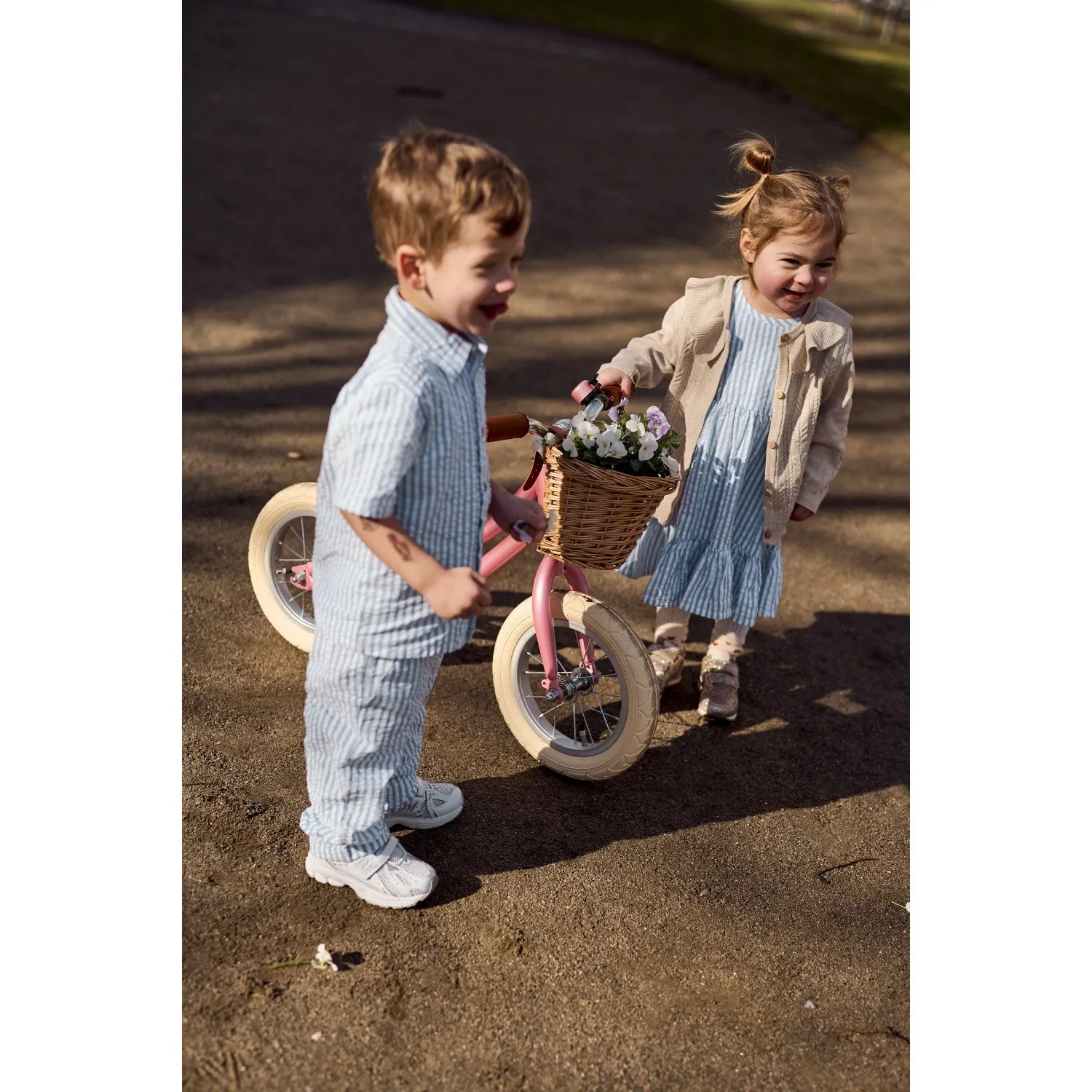 LES NOUVEAUX Siblings X Luksusbaby Pantalon Ojo Rayé Bleu Brumeux Babykids_The-New-Siblings