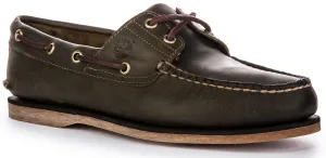 Timberland A4187 Boat Shoes In Olive For Men Shoes Timberland