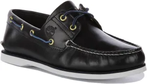 Timberland A5Qu8 2 Eyelet Boat Shoes In Navy For Men Shoes Timberland
