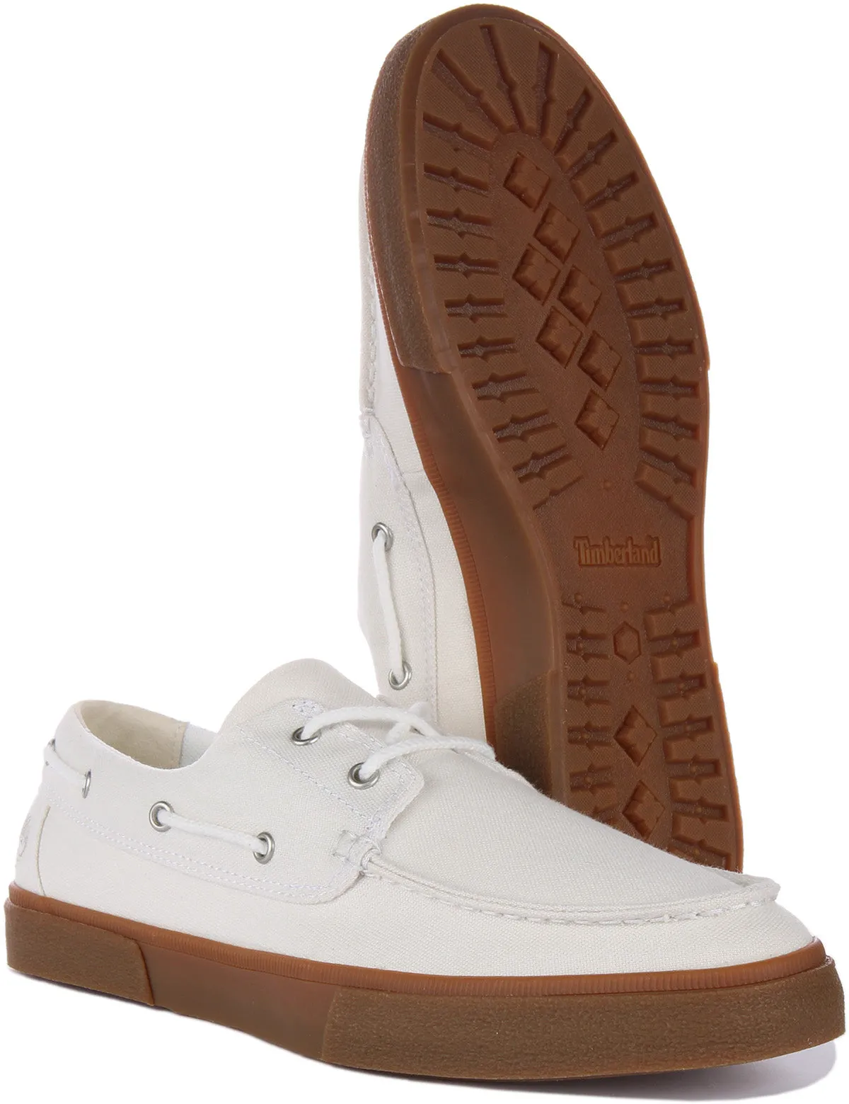 Chaussures bateau Timberland A5Zdn Union Wharf en blanc pour hommes