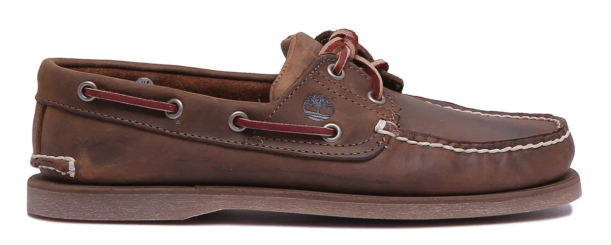Chaussure bateau Timberland Classic 2 œillets en marron pour homme