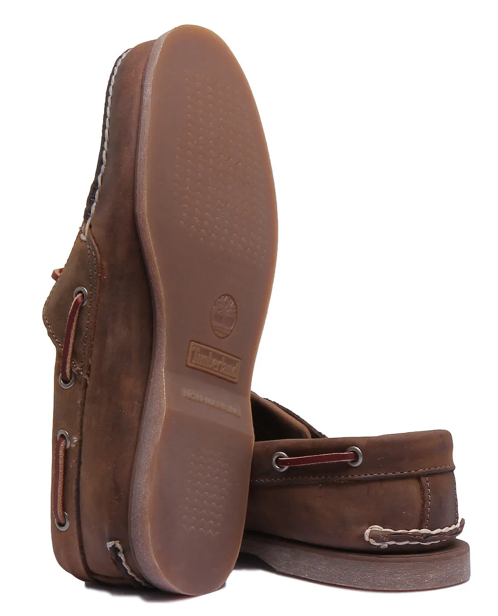 Chaussure bateau Timberland Classic 2 œillets en marron pour homme