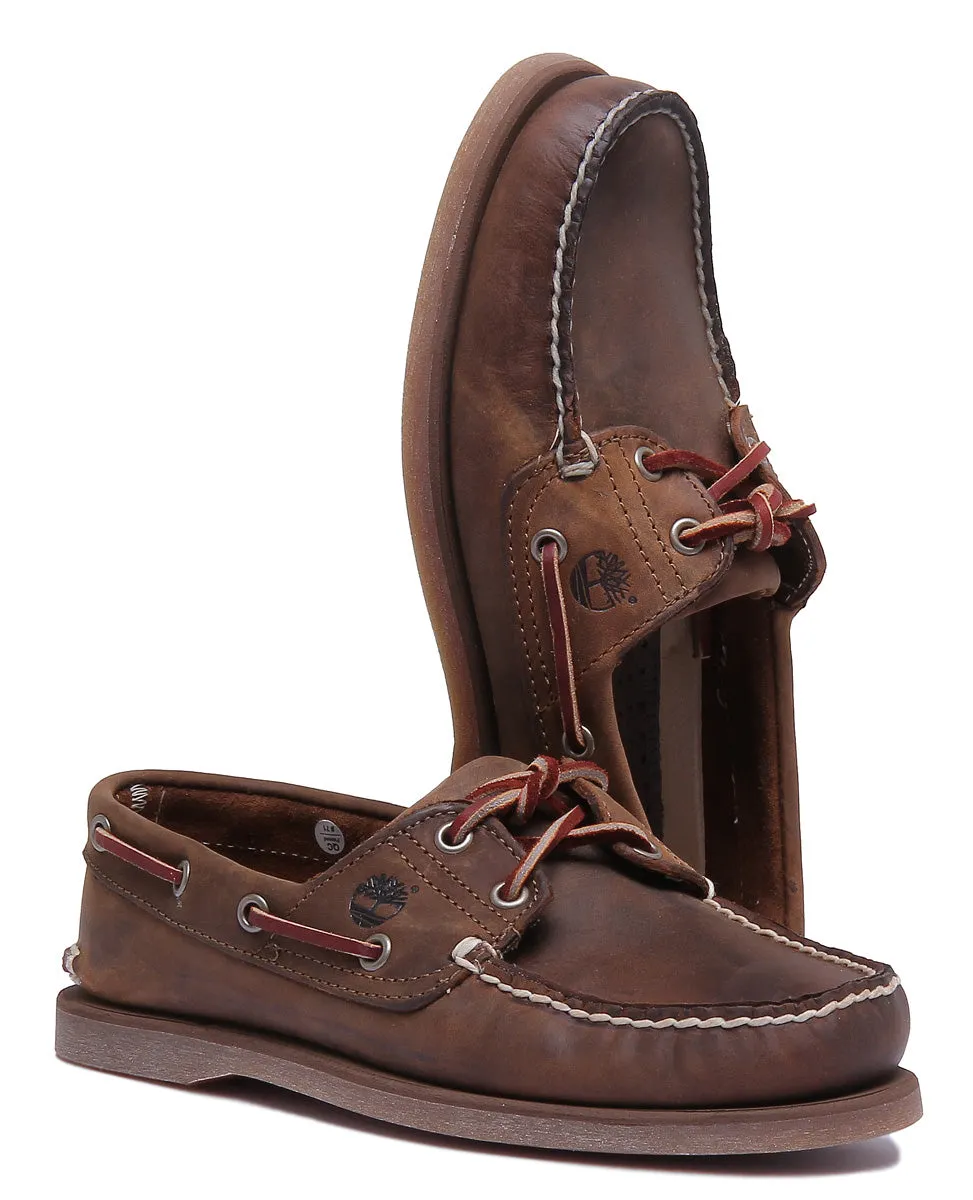 Chaussure bateau Timberland Classic 2 œillets en marron pour homme