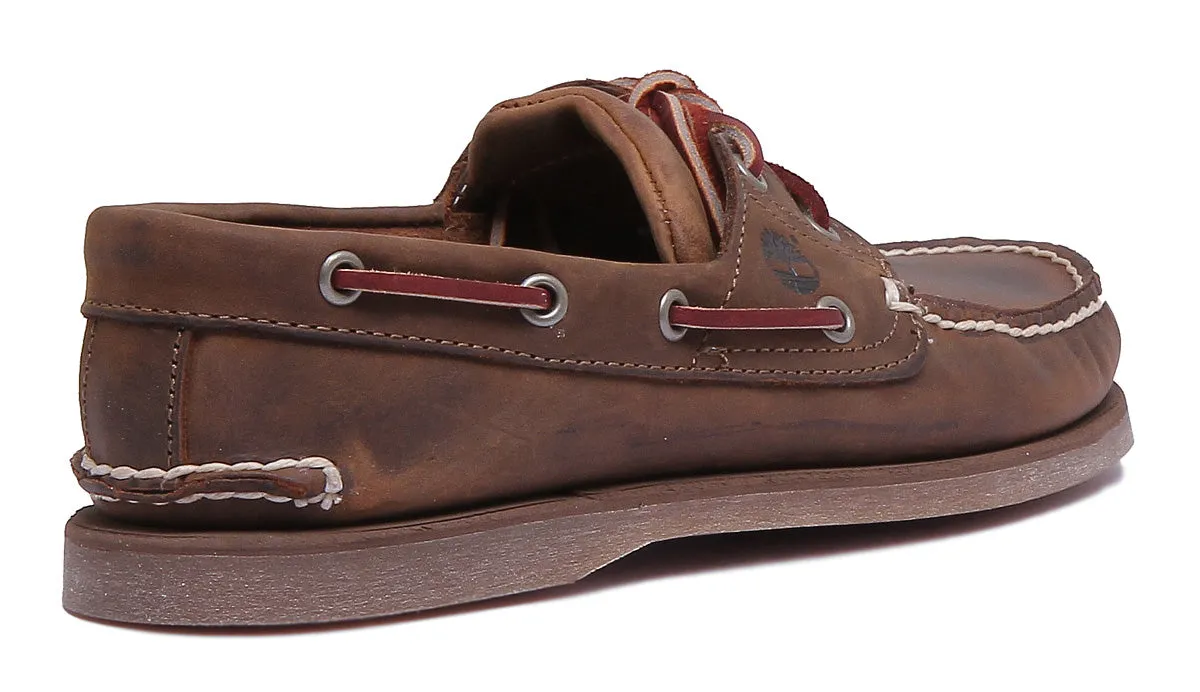 Chaussure bateau Timberland Classic 2 œillets en marron pour homme