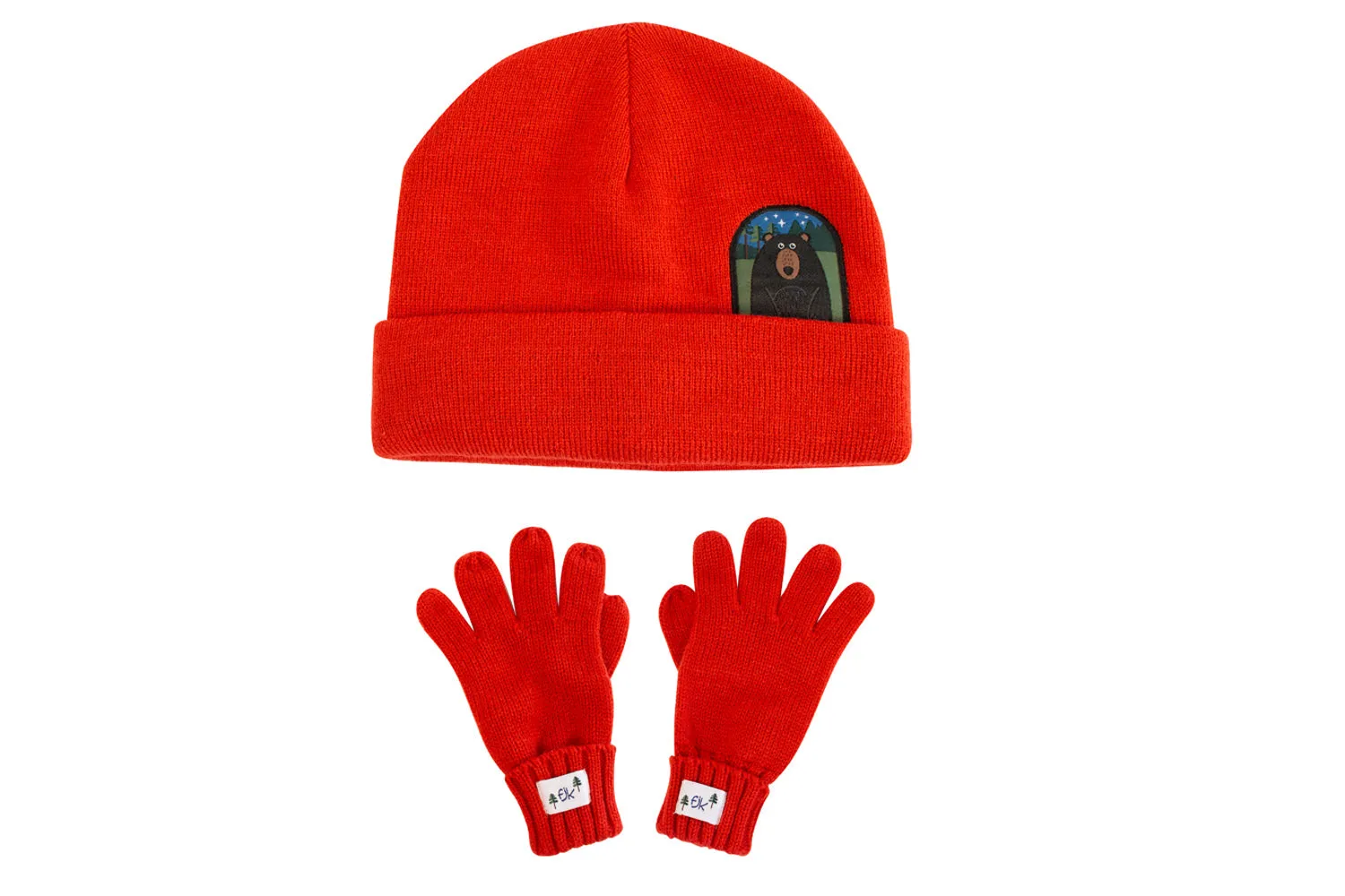 Ensemble Bonnet et Gants pour Bébé/Enfant - Ours Noir Babykids_Flapjackkids