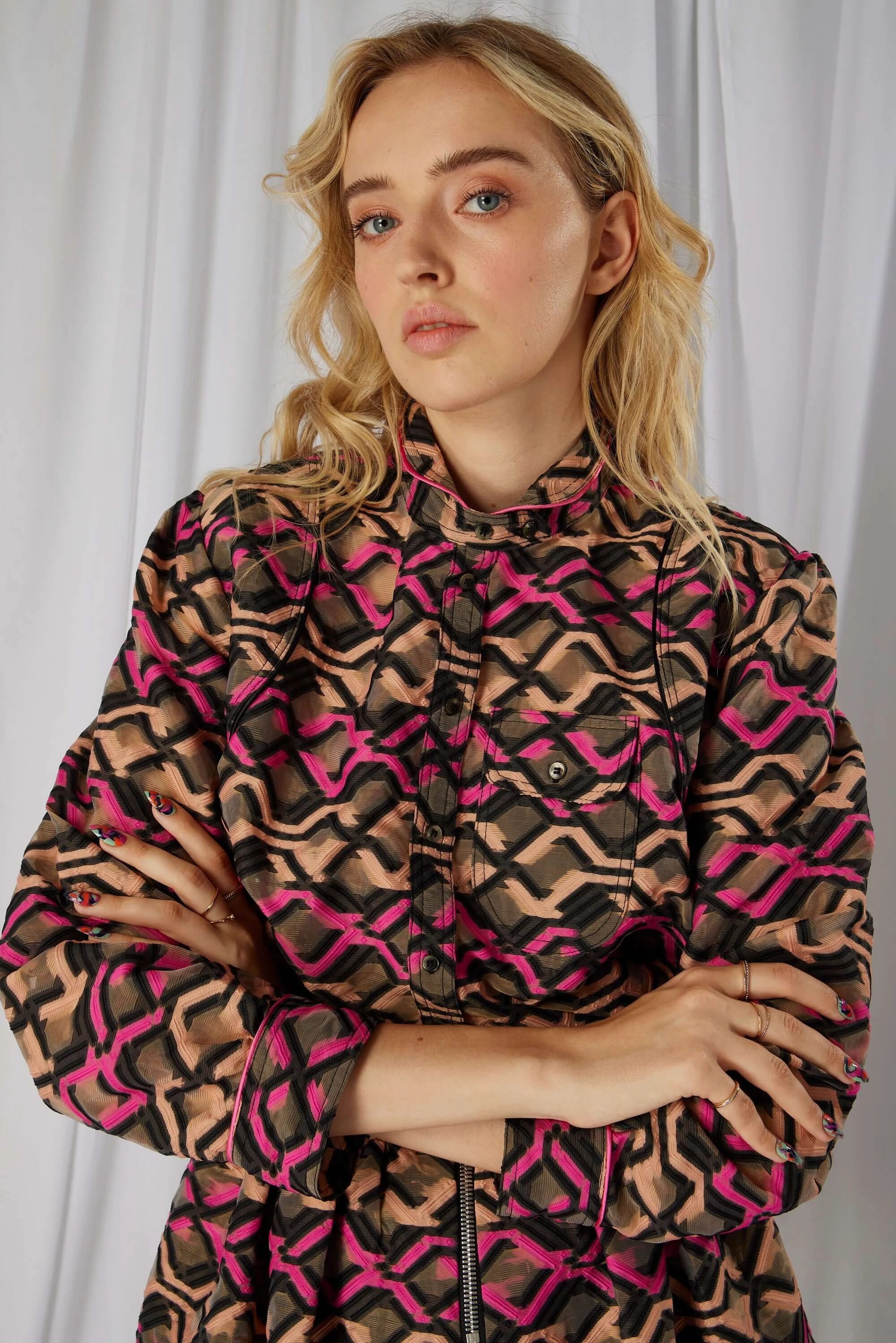 Tokyo shirt in Organza embroidery Matrix