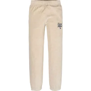 Tommy Hilfiger Heathered Oat Script Velour Pants Babykids_Tommy-Hilfiger